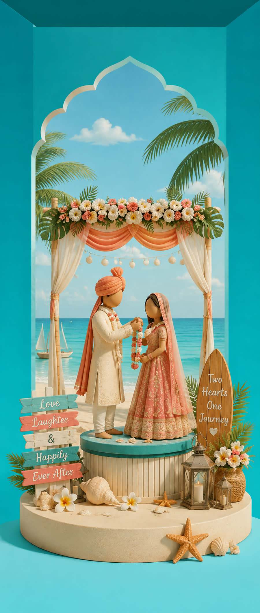 Beach website invite template preview