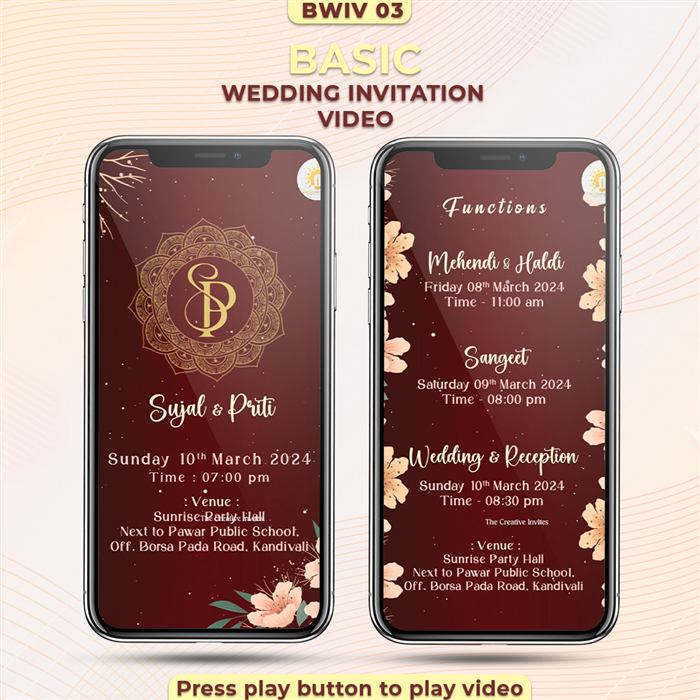 Basic Wedding Invitation Video 03