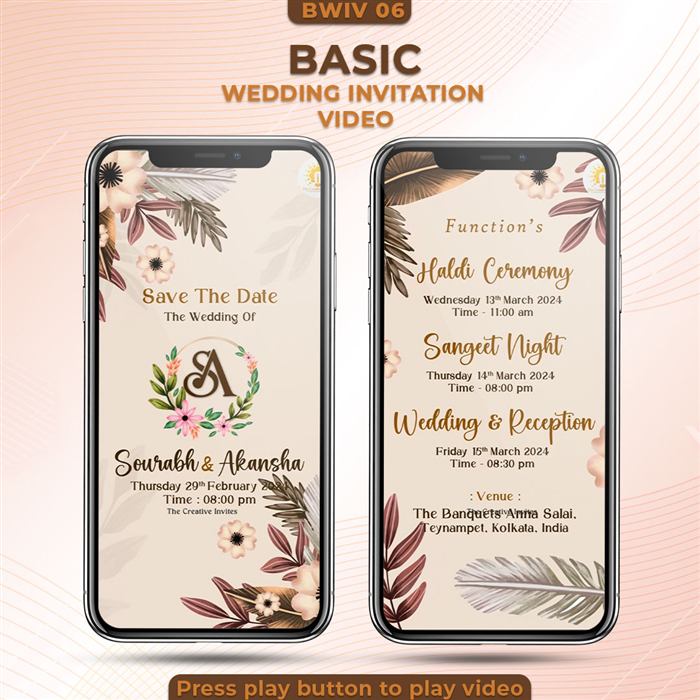 Basic Wedding Invitation Video 06