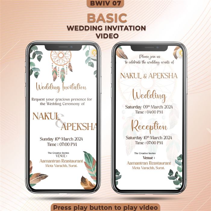 Basic Wedding Invitation Video 07