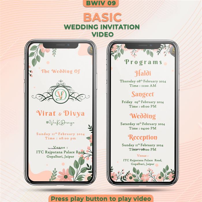Basic Wedding Invitation Video 09