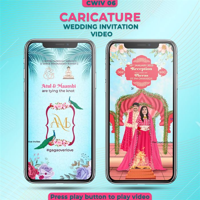 Caricature Wedding Invitation Video 06
