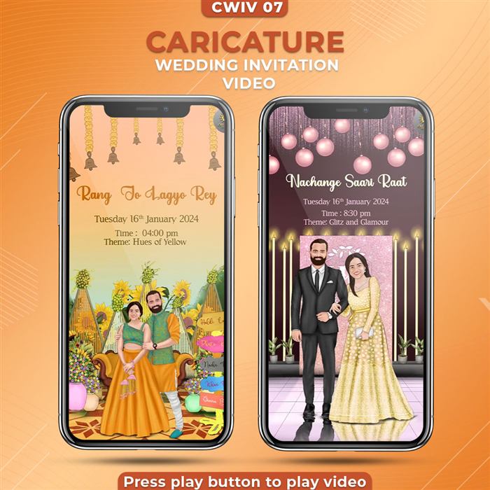 Caricature Wedding Invitation Video 07