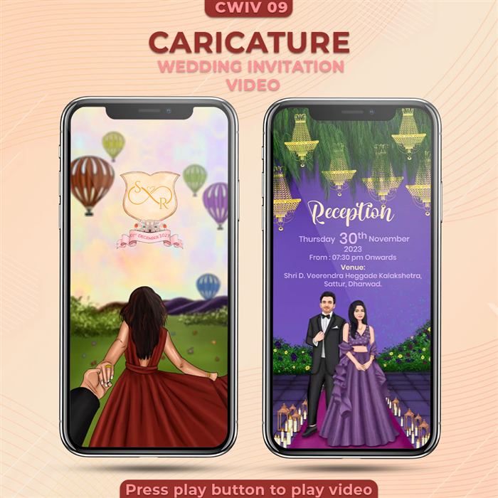 Caricature Wedding Invitation Video 09