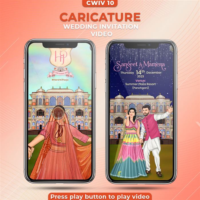 Caricature Wedding Invitation Video 10