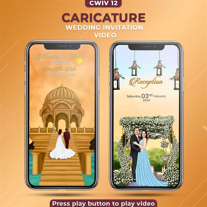 Caricature Wedding Invitation Video 12