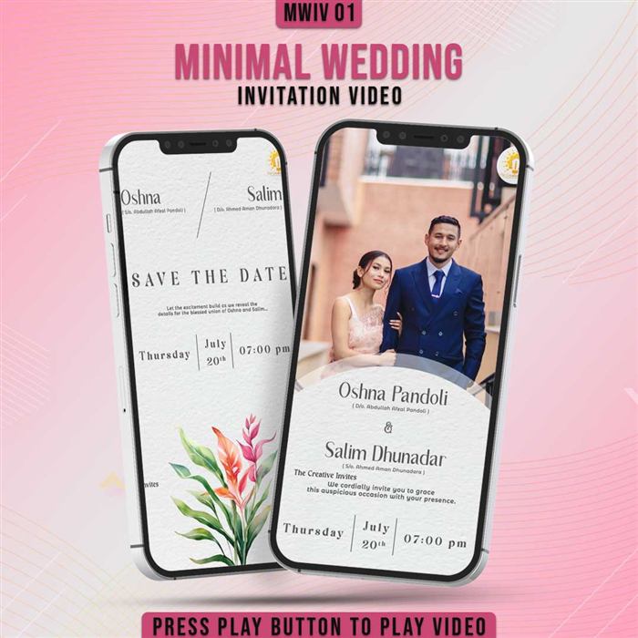 Minimal Wedding Invitation Video 01