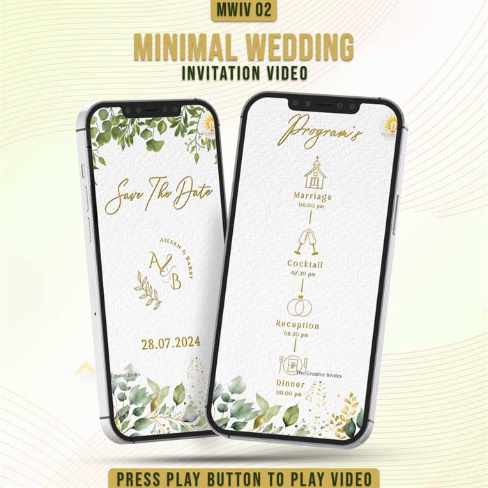Minimal Wedding Invitation Video 02