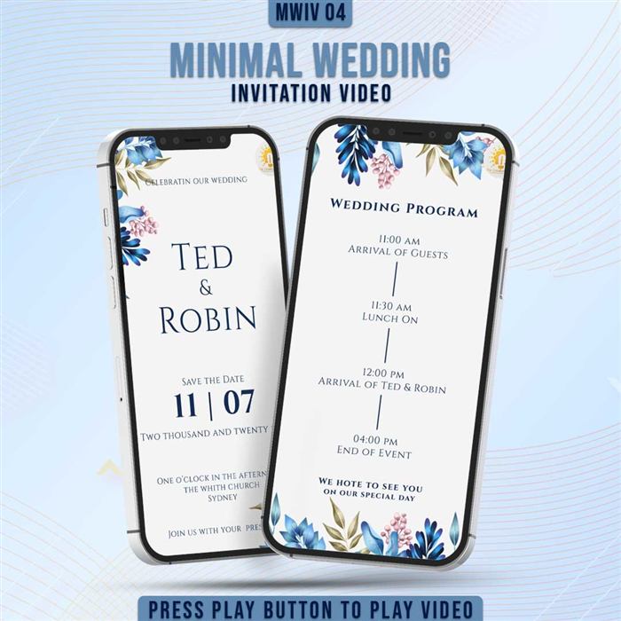 Minimal Wedding Invitation Video 04