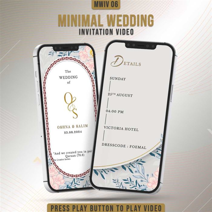Minimal Wedding Invitation Video 06