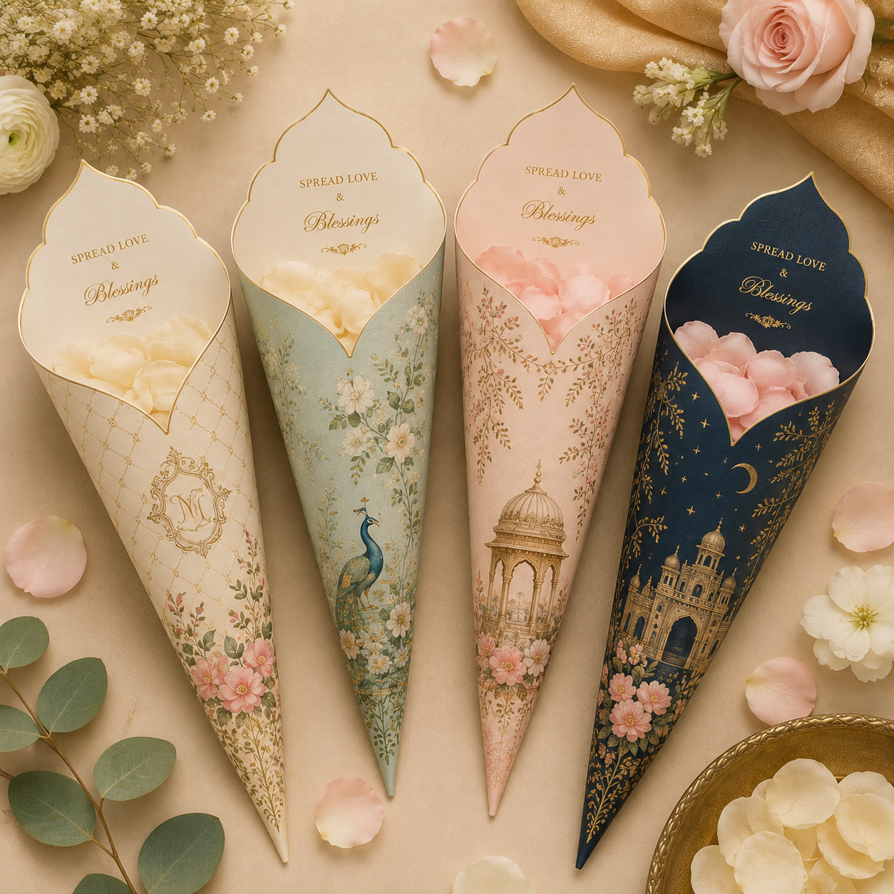 Personalised petal cones