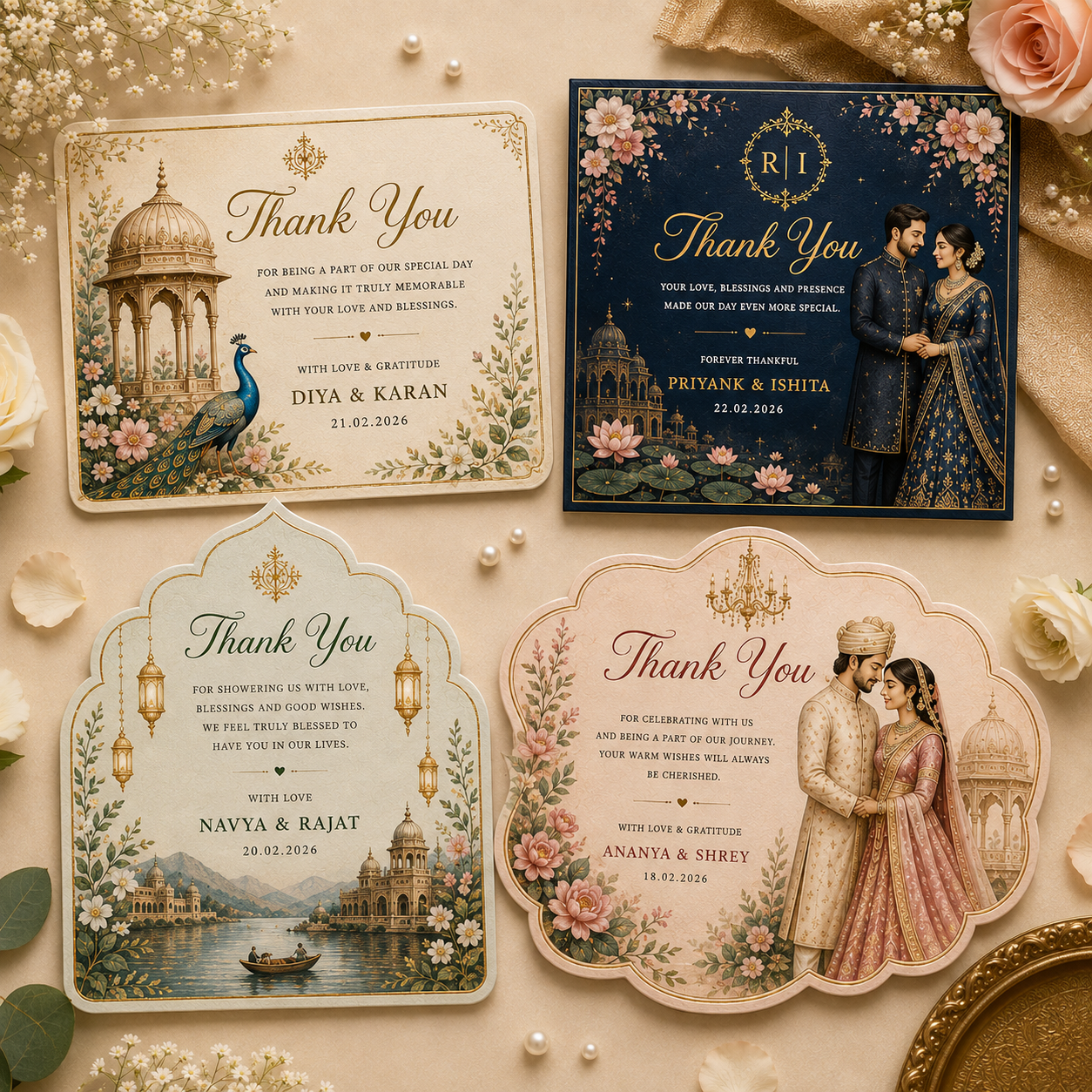 Wedding thank you cards