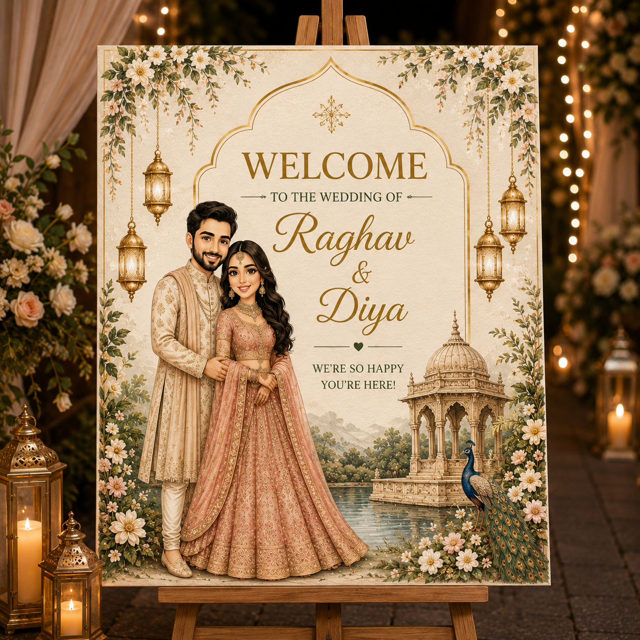 Wedding welcome board