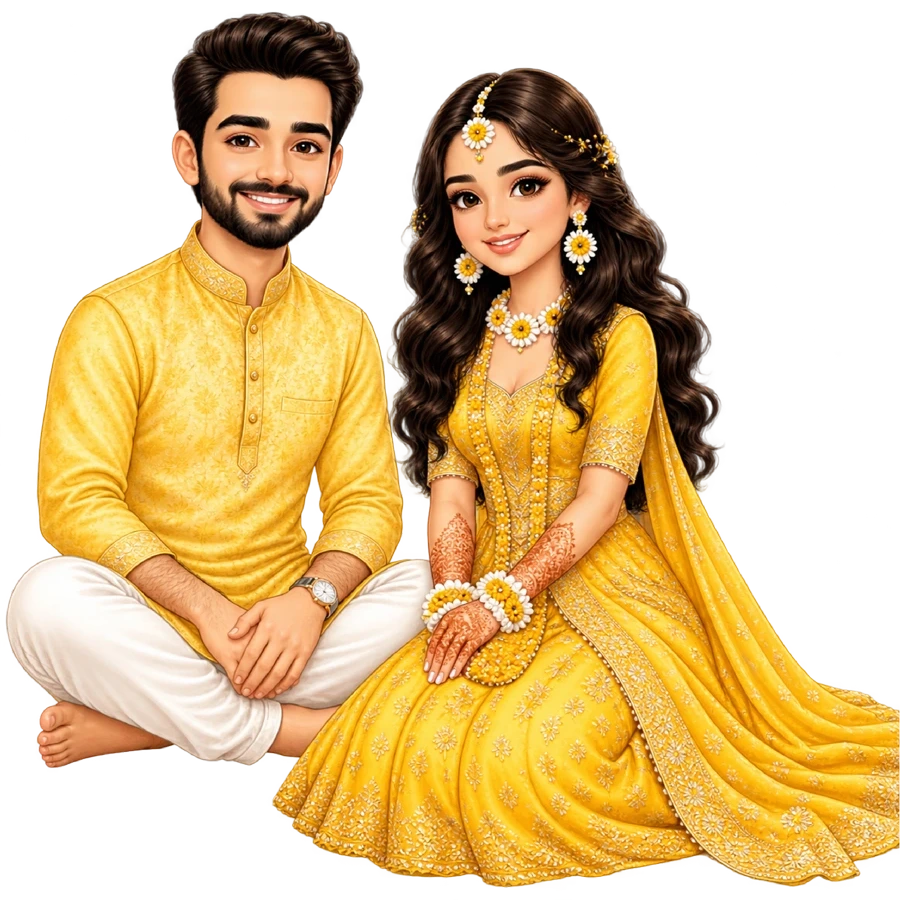 Arav and Shakshi — Haldi