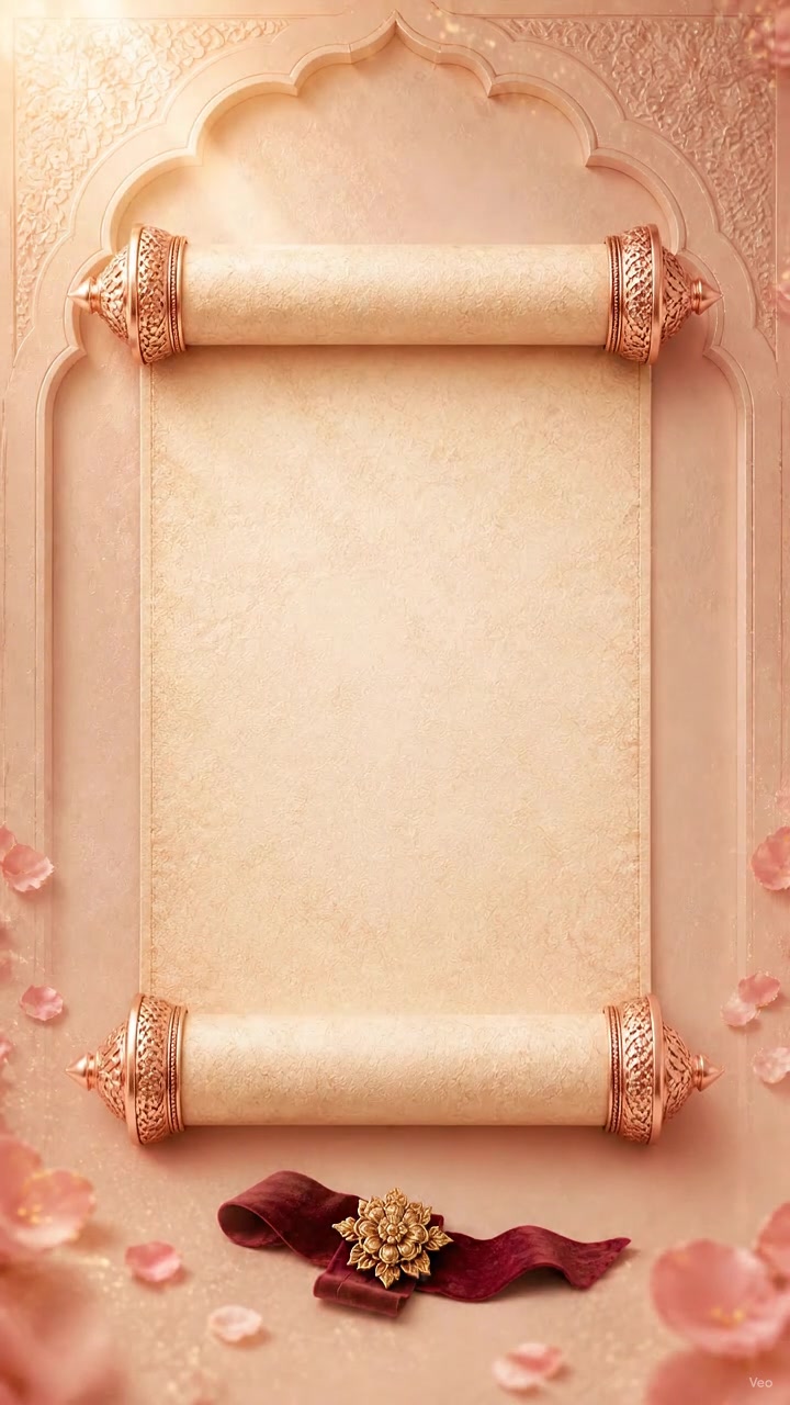 Royal Scroll Wedding Invite Template