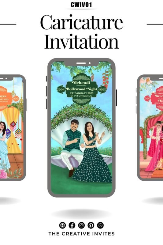 Customised caricature invitation