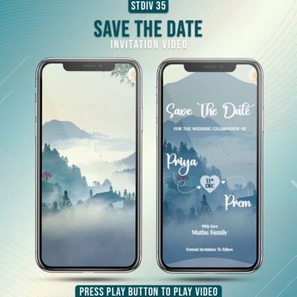 Mountain animated save-the-date invitation