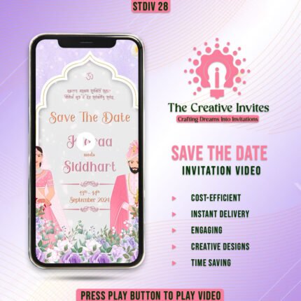 Animated save the date invitation