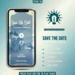 Mountain animated save-the-date invitation