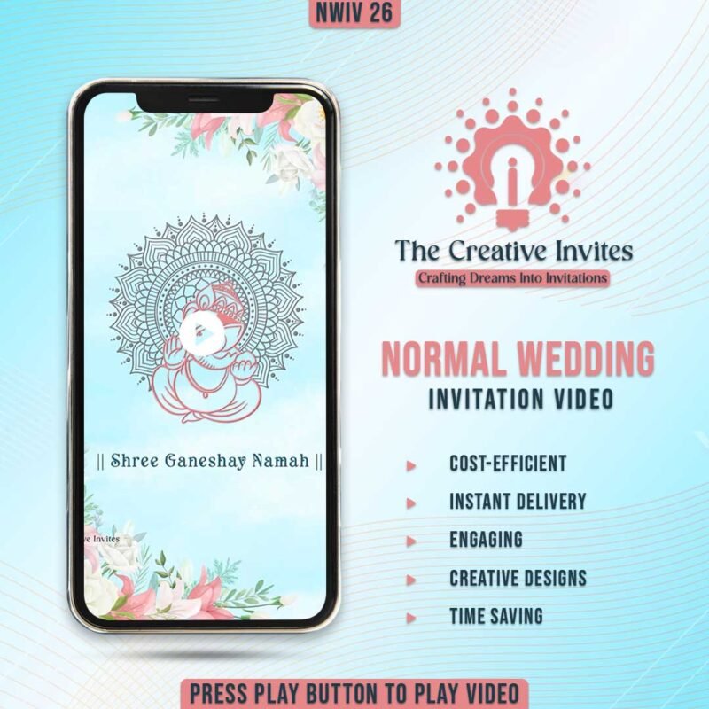 Pastel animated wedding e-invite