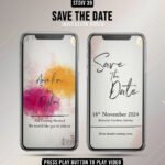 Animated save the date black whit