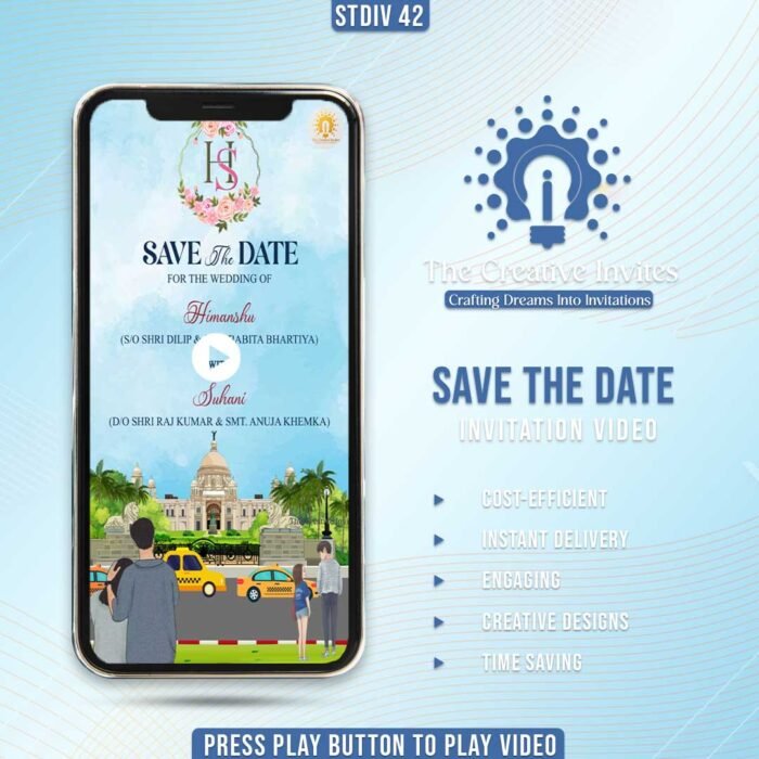 Animated save the date city